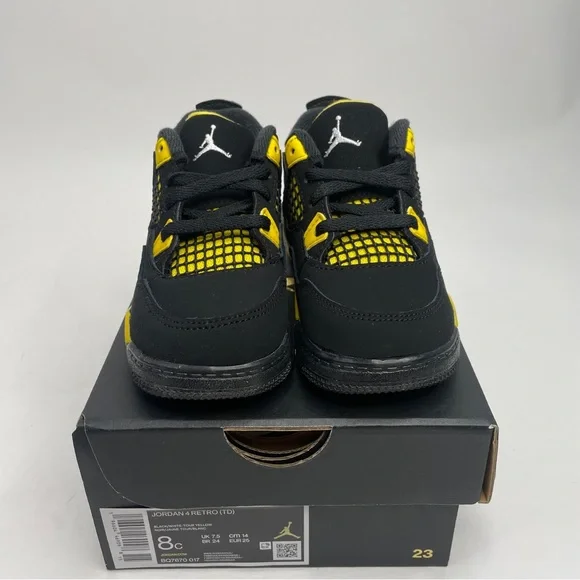 Nike Air Jordan 4 Retro TD “Thunder/Tour Yellow” 2023 - Picture 2 of 4